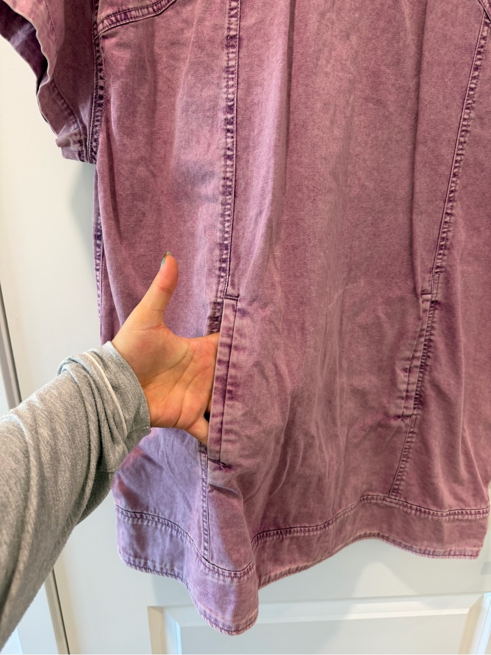 Free people washed women’s purple mini dress - Picture 2 of 7